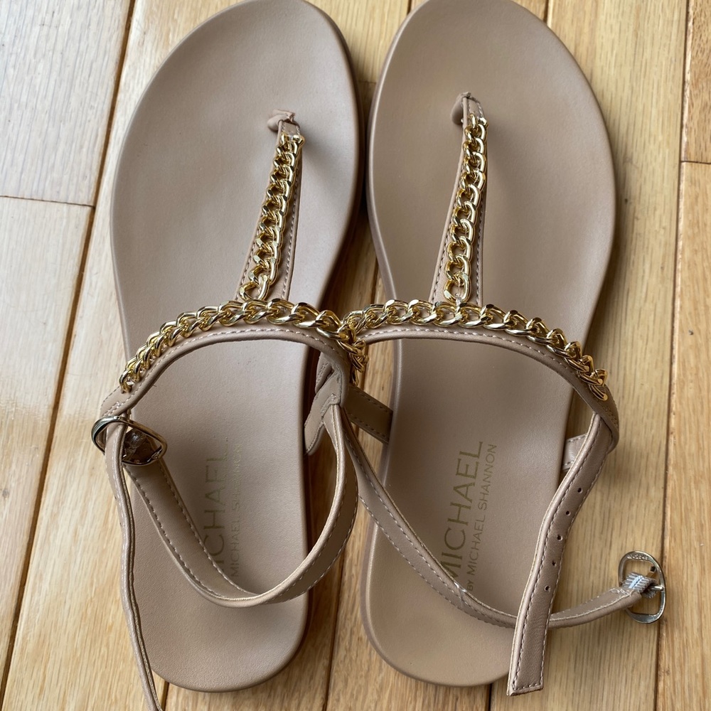 Size 8 t strap sandals: like new